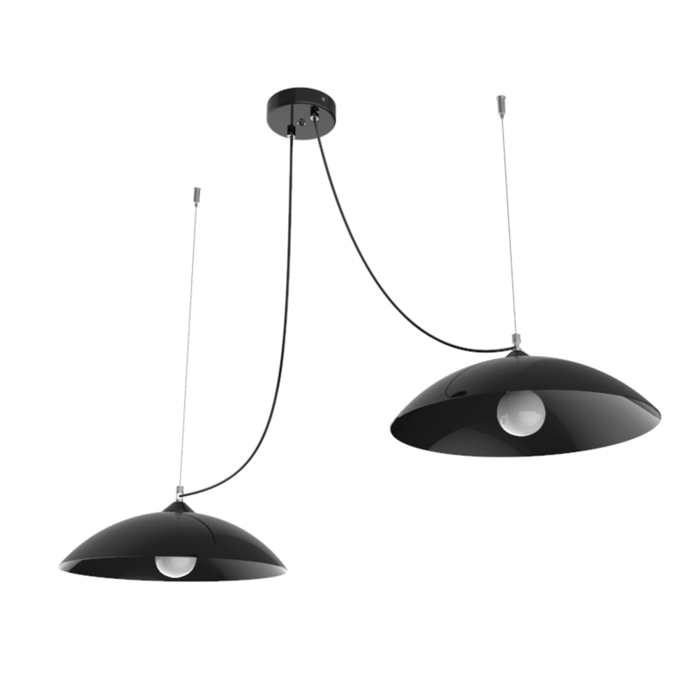 Dream - lampe à suspension en métal noir lucido e27