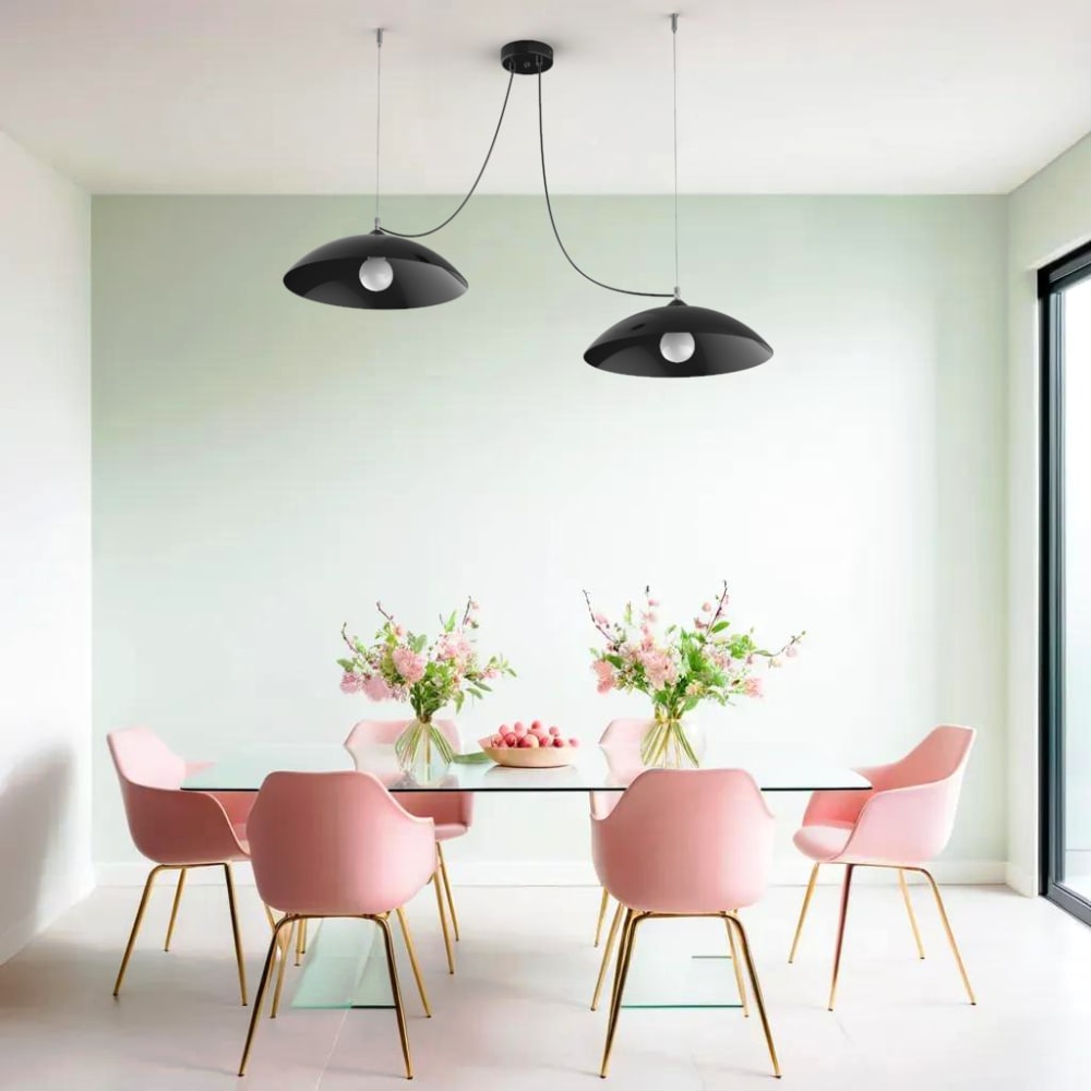 Dream - lampe à suspension en métal noir lucido e27 — vue 4