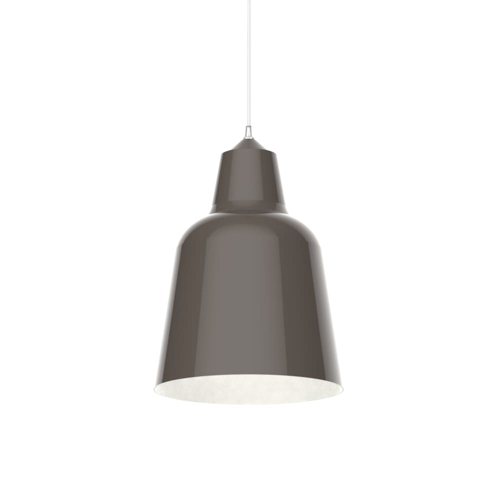Dong - lampe à suspension en métal tourterelle brillant e27