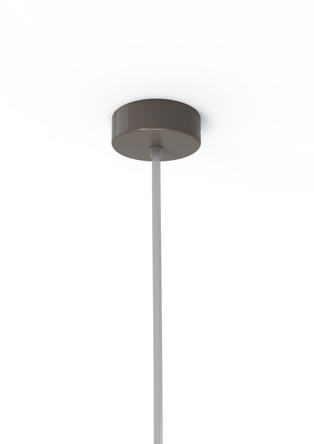 Dong - lampe à suspension en métal tourterelle brillant e27 — vue 3