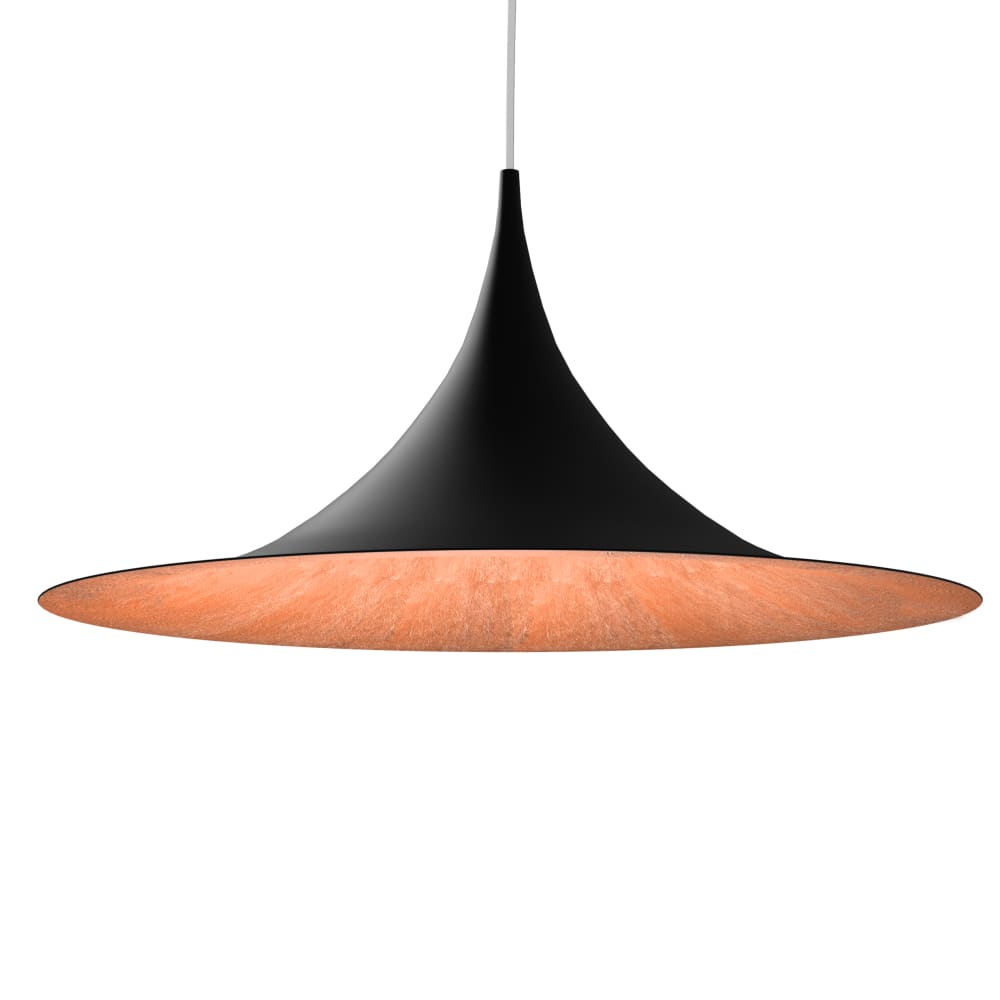 Louie - lampe à suspension en métal cuivre nero e27