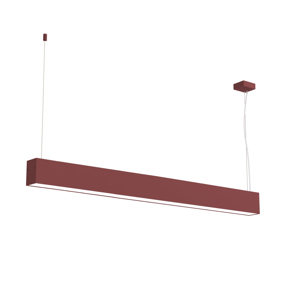 Suspension en métal rouge led 4000k