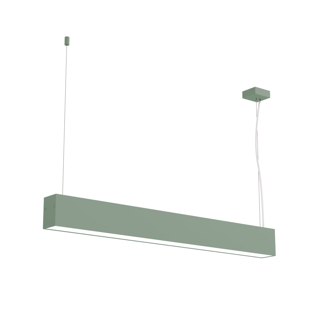 Suspension en métal vert led 4000k