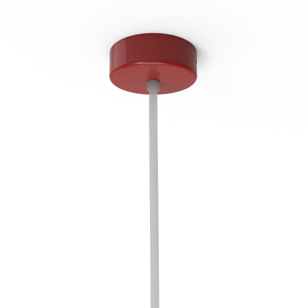 Dong - lampe à suspension en métal rouge bianco e27 — vue 3