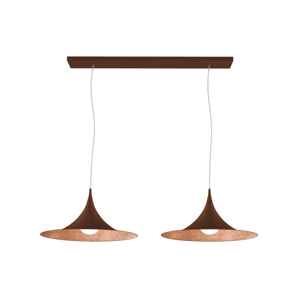 Louie - lampe à suspension en métal cuivre corten e27