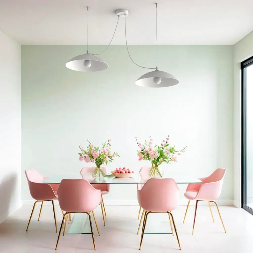 Dream - lampe à suspension en métal blanc e27 — vue 4