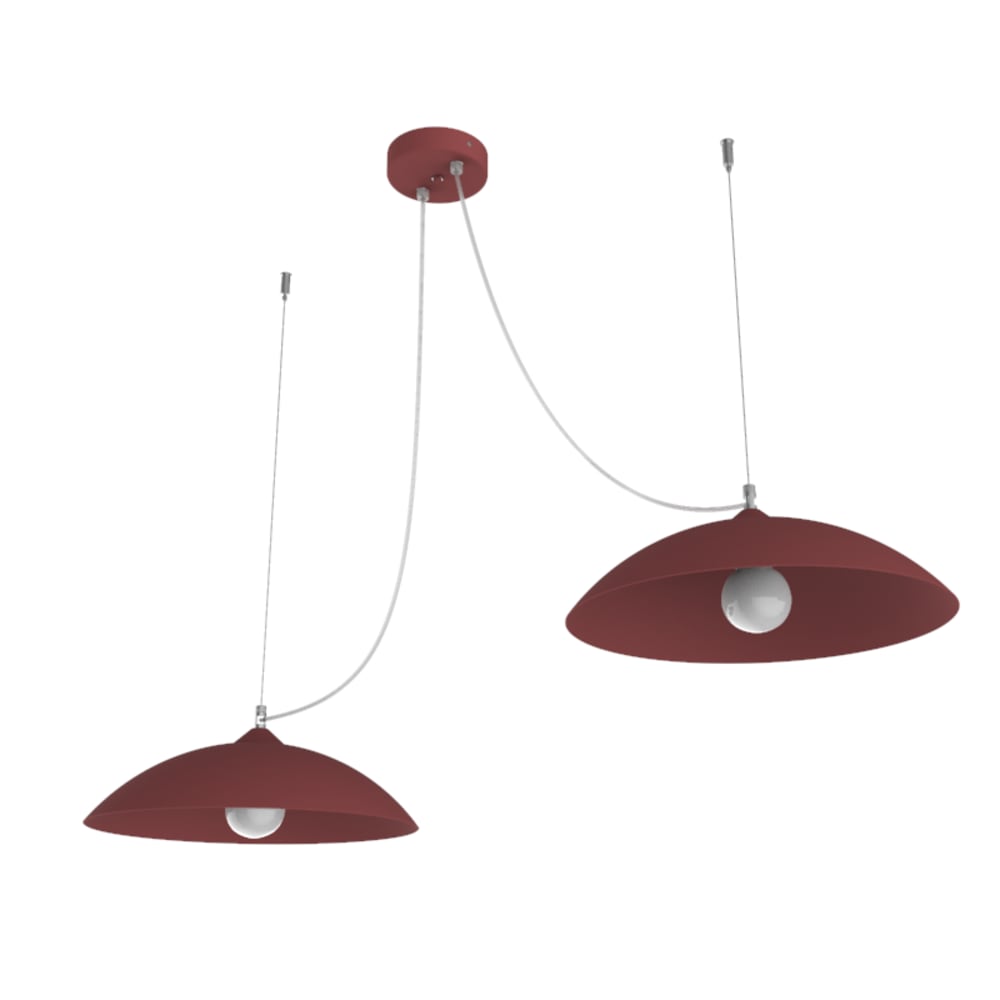 Dream - lampe à suspension en métal rouge e27