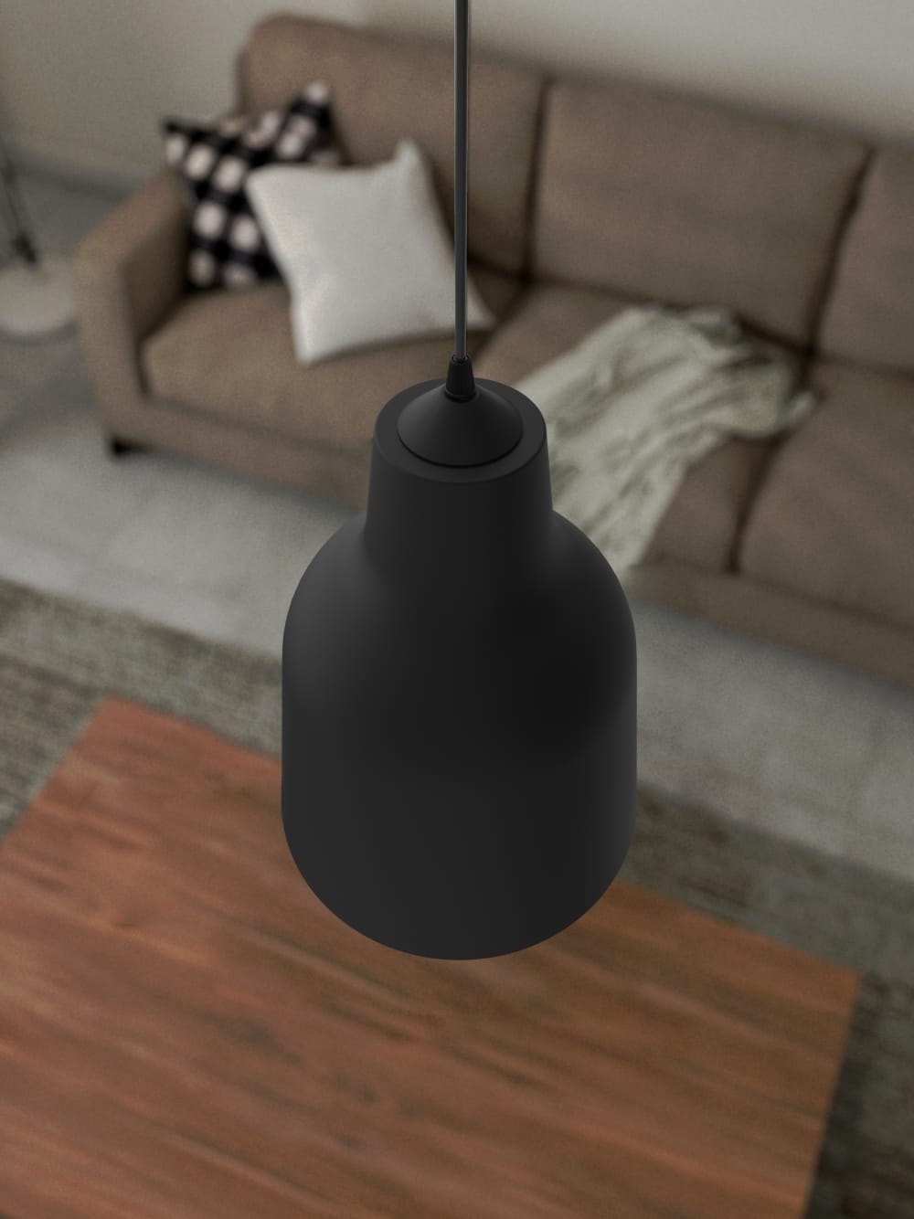 Dong - lampe à suspension en métal blanc e27 — vue 4