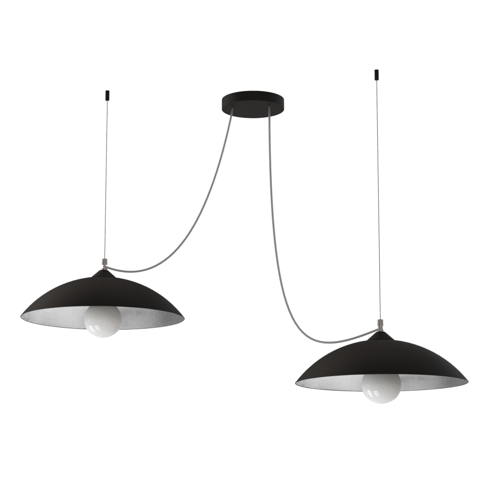 Dream - lampe à suspension en métal argenté nero e27