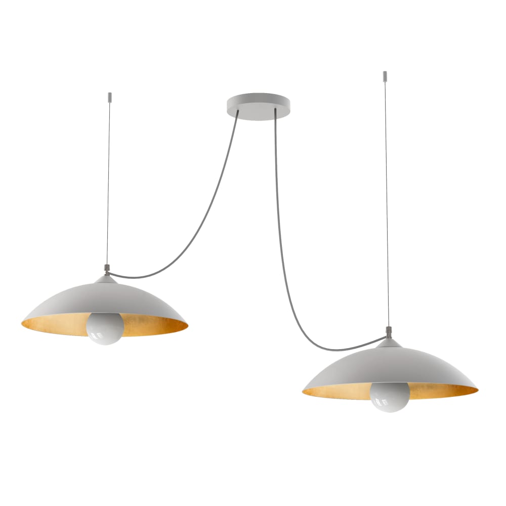 Dream - lampe à suspension en métal doré bianco e27