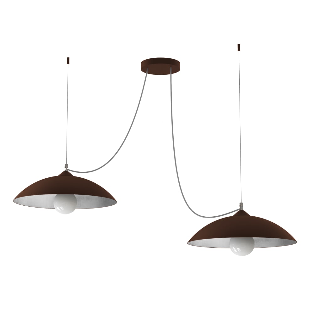 Dream - lampe à suspension en métal argenté corten e27