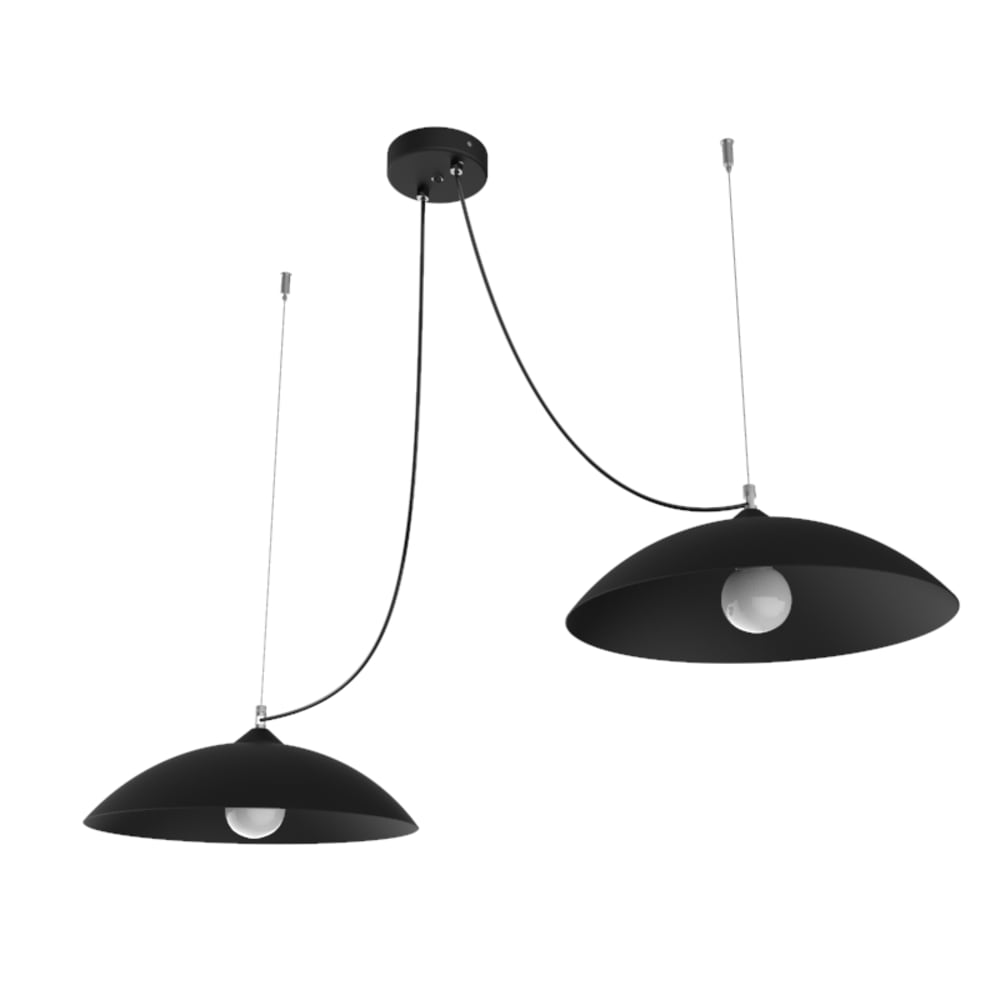 Dream - lampe à suspension en métal noir e27