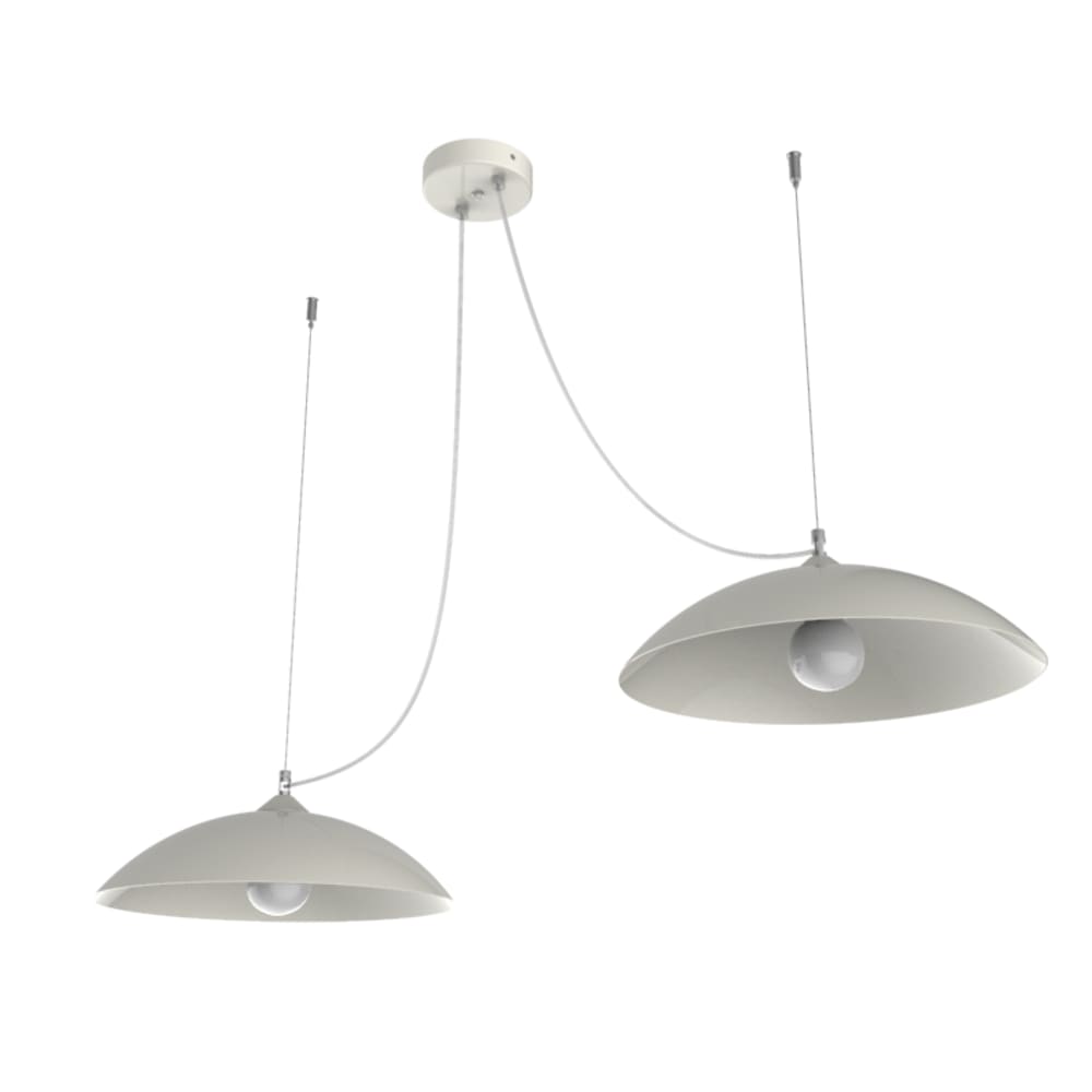 Dream - lampe à suspension en métal blanc lucido e27