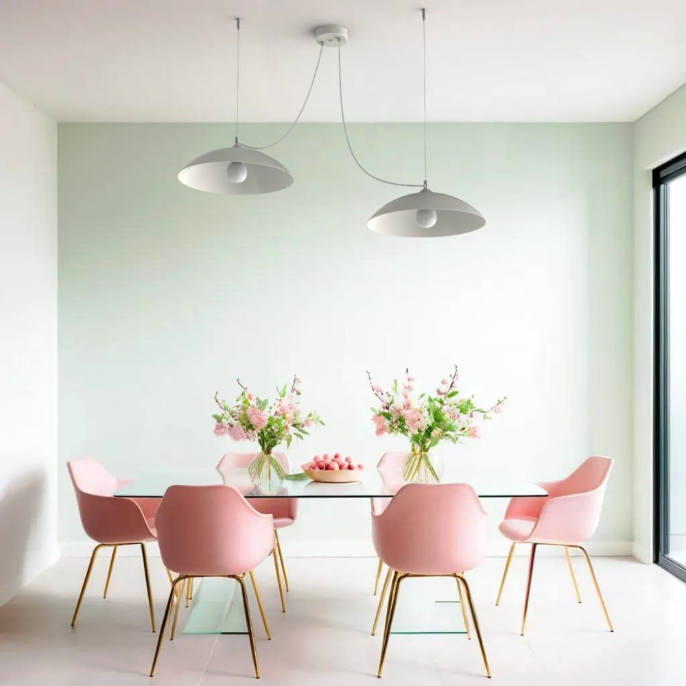 Dream - lampe à suspension en métal blanc lucido e27 — vue 4