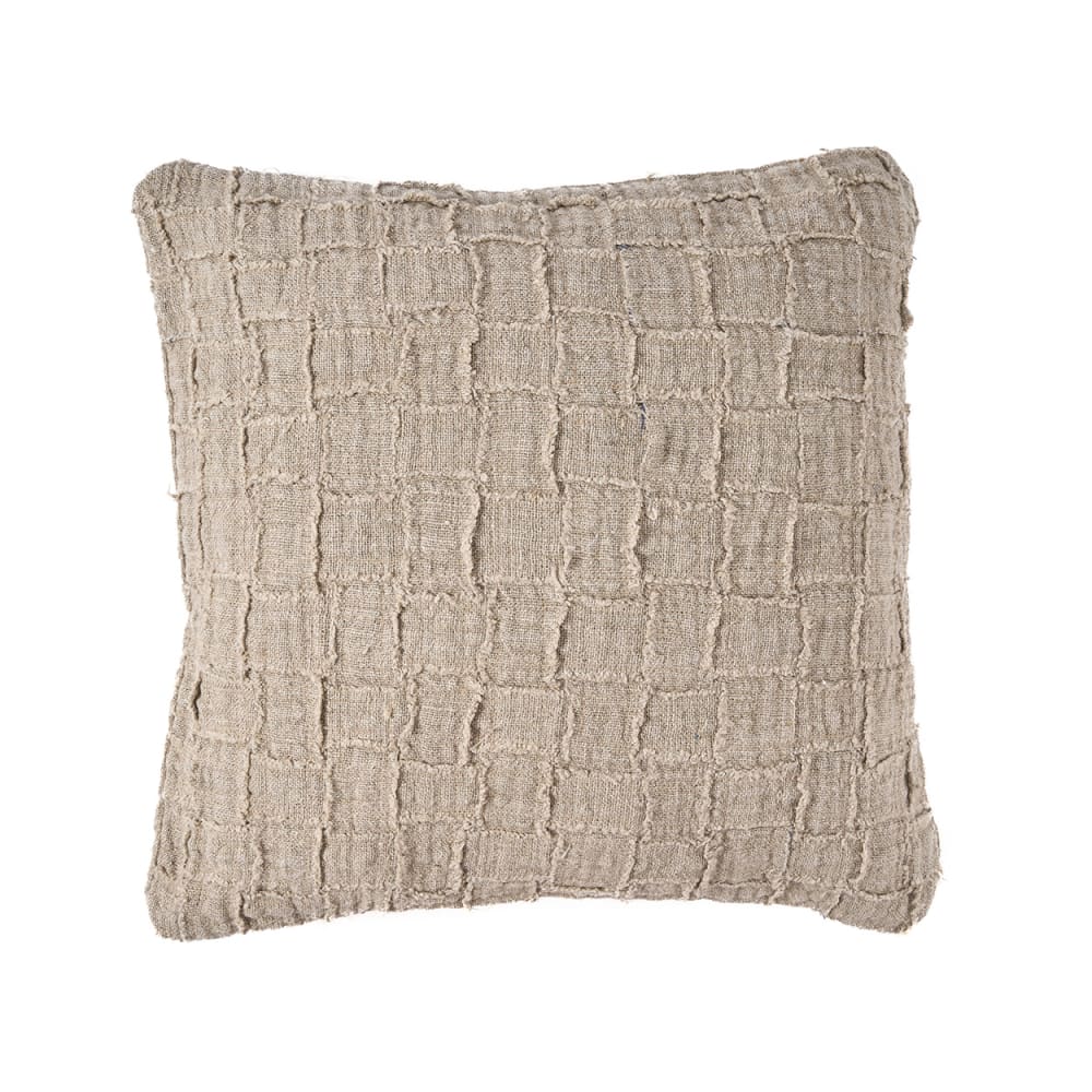 Bazar Bizar Kissenbezug aus leinen in braun, 50x50x3cm Beige