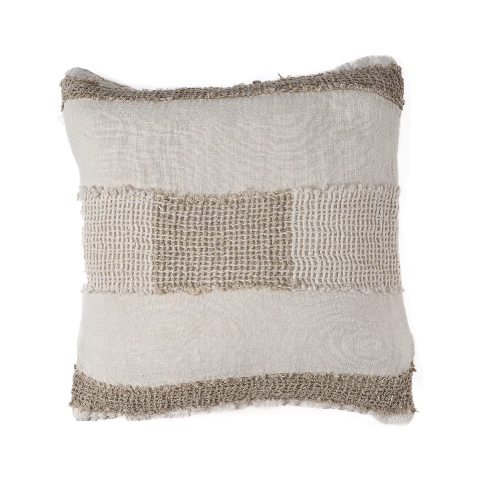 Housse de coussin en lin multicolore 50x50x3cm