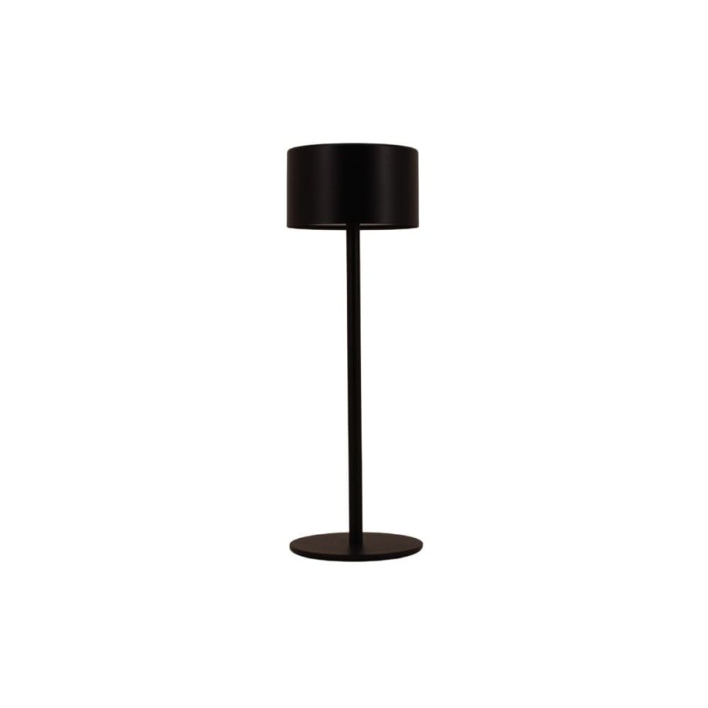 Lampe rechargeable usb ip44 en fer noir 27cm