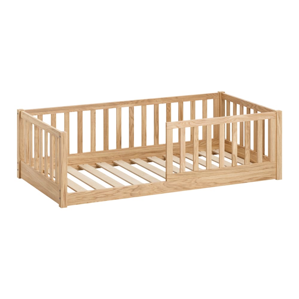 Petite Amélie - Lit montessori au sol en pin massif marron 70x140 cm