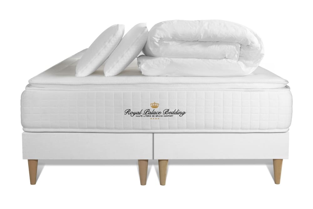 Pack matelas sommier 180x200 oreiller couette
