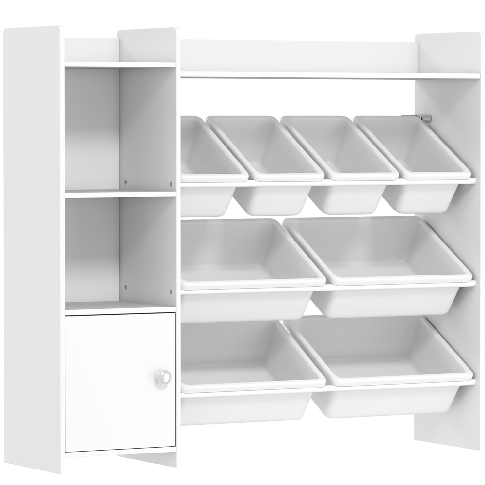 Meuble rangement enfant 8 bacs amovibles bois blanc Meuble rangement enfant 8 bacs amovibles bois blanc