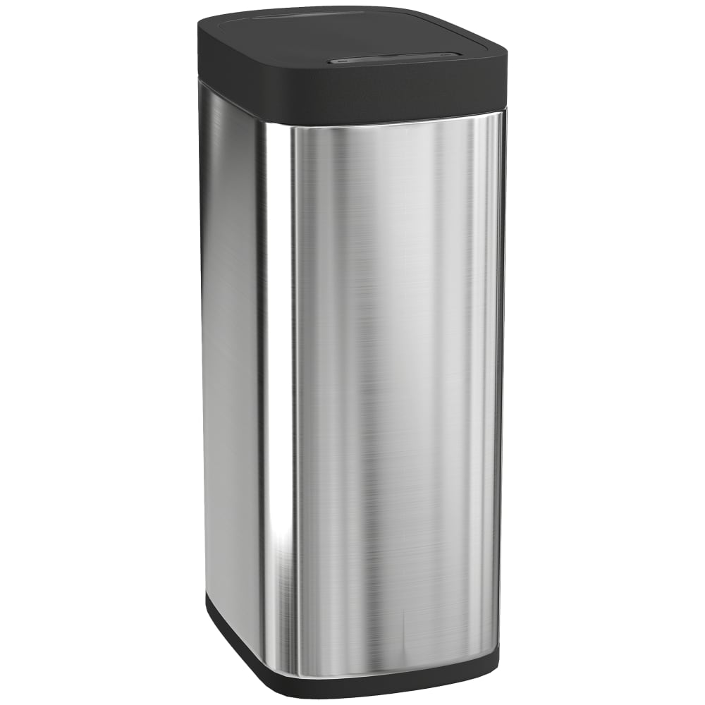 Poubelle de cuisine automatique 50l métal et abs argent