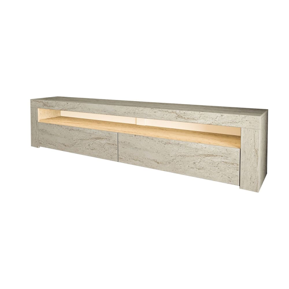 Meuble tv en bois beige 150 x 36 x 46 cm