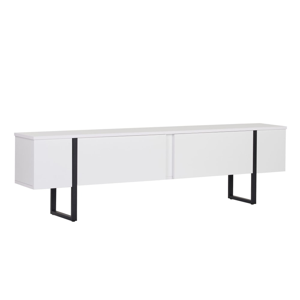 Meuble tv en bois blanc 180 x 30 x 50 cm