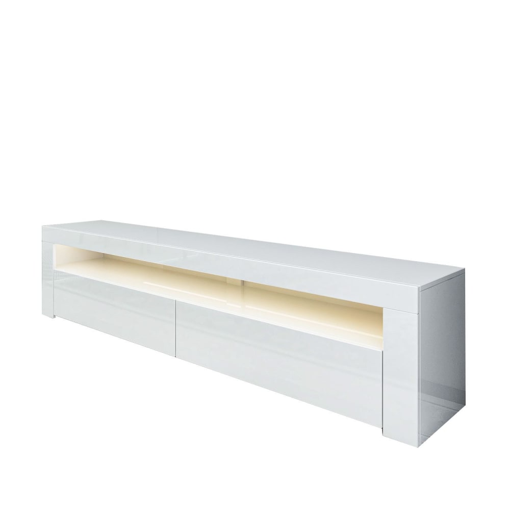 Meuble tv en bois blanc 150 x 36 x 46 cm