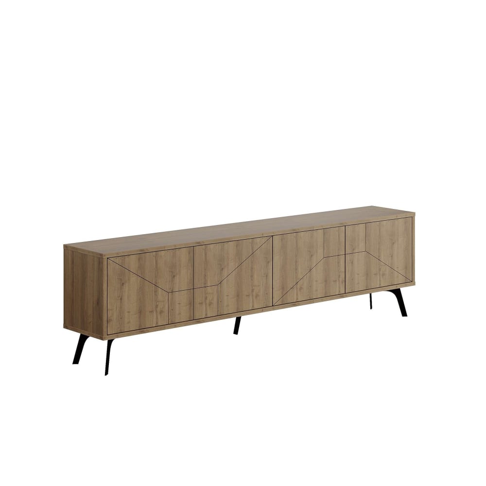 Meuble tv en bois marron 180 x 29,6 x 50 cm