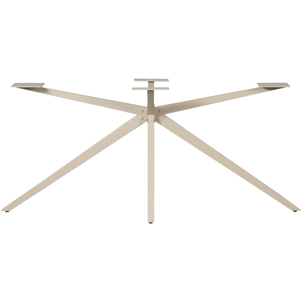WOOOD Tischbein Gekreuzt aus Metall, Grau style modern Beige Metall