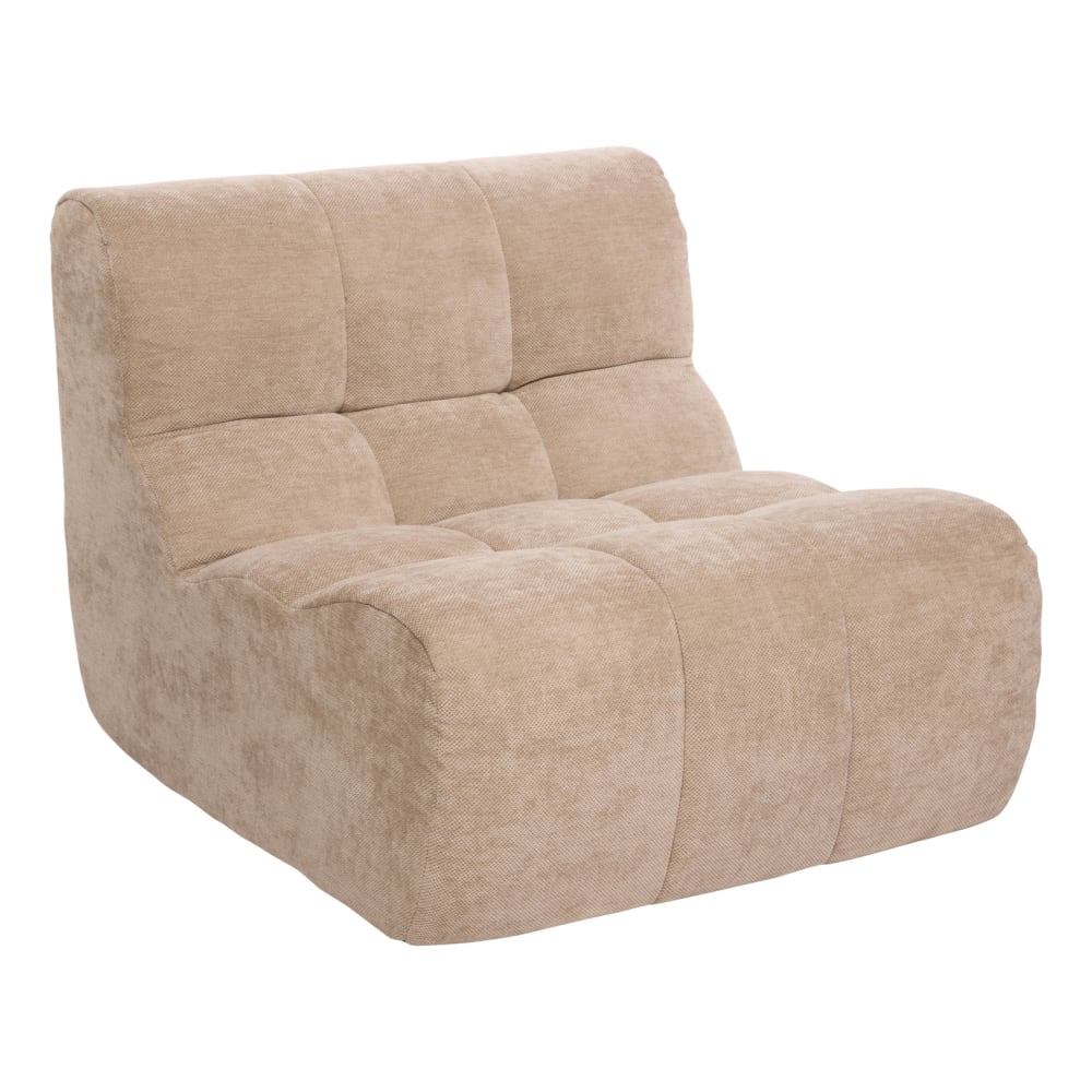 Fauteuil modulable matelassé polyester beige 82 x 92 Fauteuil modulable matelassé polyester beige 82 x 92