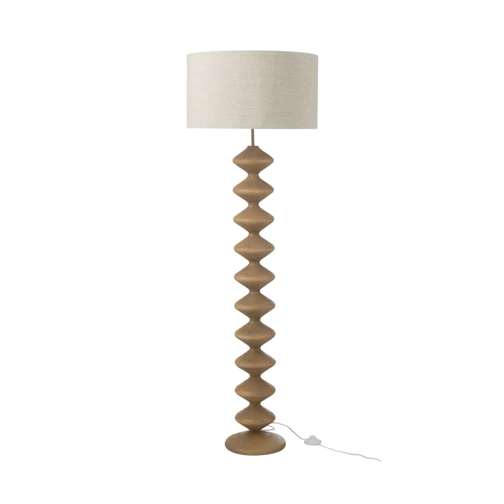 Lampadaire design 48x48x156 cm en bois gris