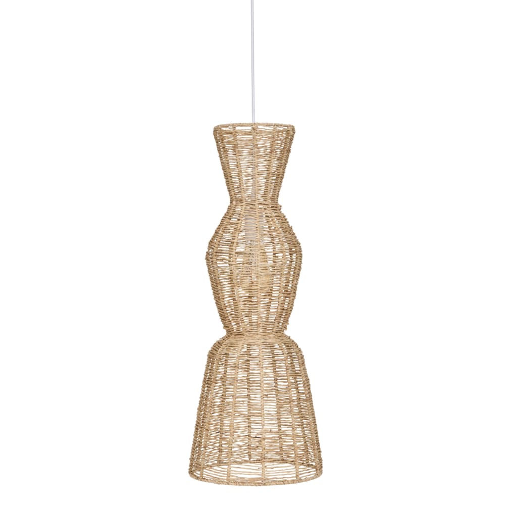 Suspension en jute et acier design vertical beige 27 x 27 Suspension en jute et acier design vertical beige 27 x 27