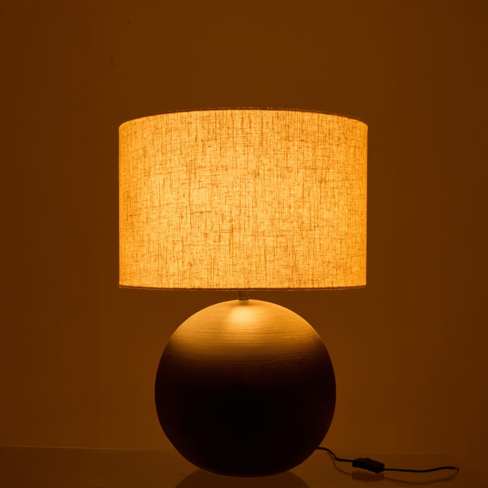 Lampe de table en céramique avec pied boule noir 43 x 43 — vue 4