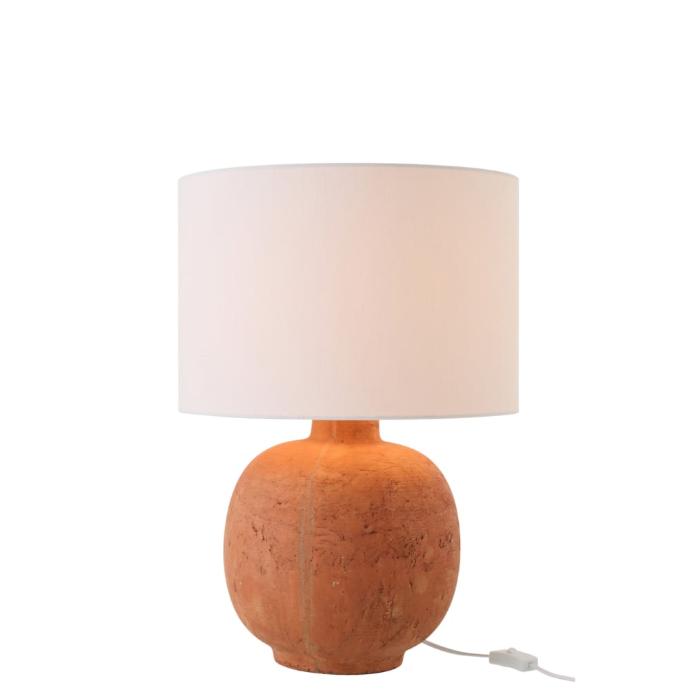 Lampe à poser ronde en poterie céramique terracotta 38 x 38 — vue 3