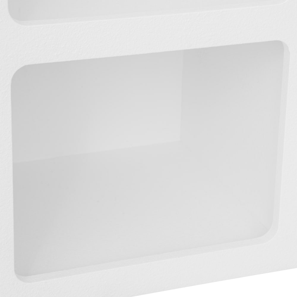 Meuble étagère 6 niches en bois blanc 110 x 35