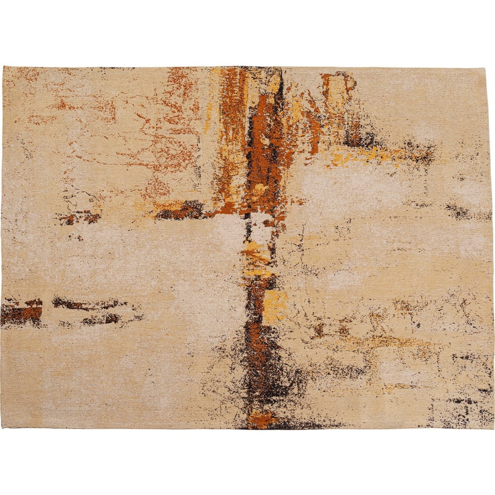 Tapis en coton et polyester beige, doré et marron 240x170
