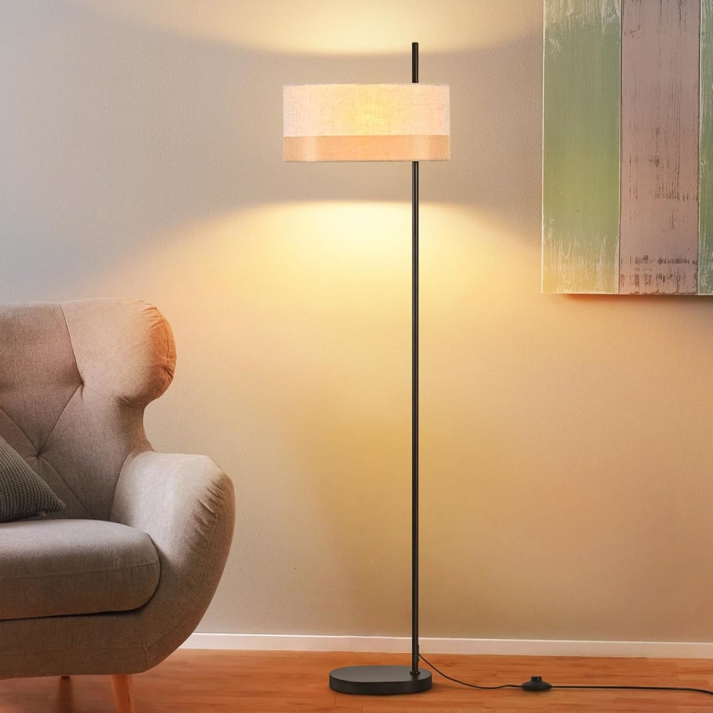 Stehlampe Eisen Stoff 40x25x154cm Braun E27 - Maisons Du Monde