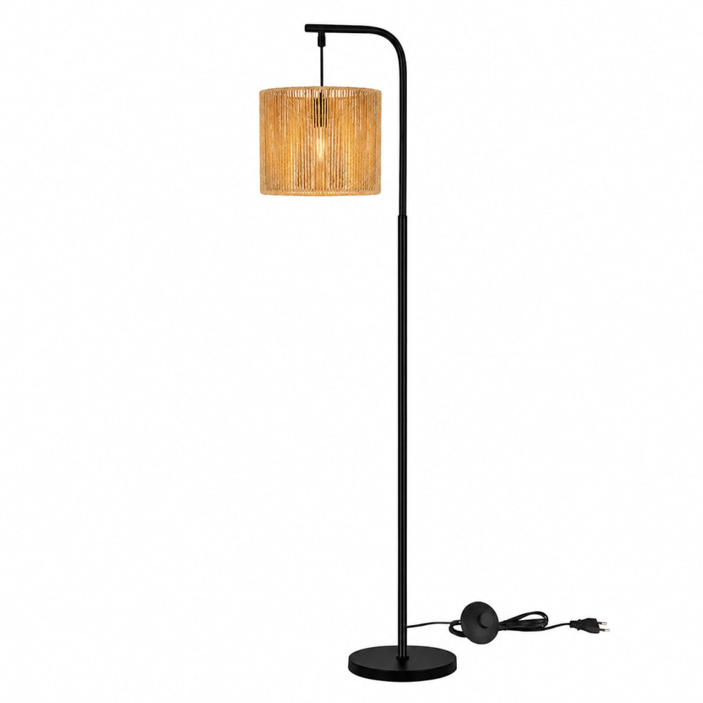 Lampadaire fer noir 23.5x25x164cm e27