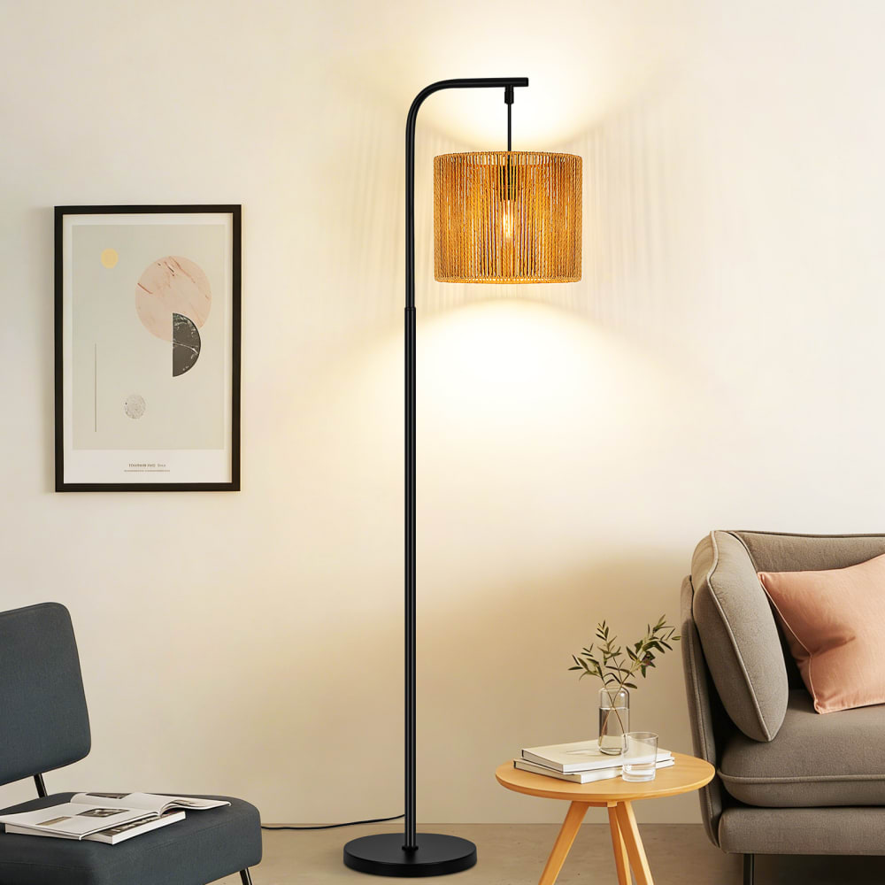 Lampadaire fer noir 23.5x25x164cm e27 — vue 3