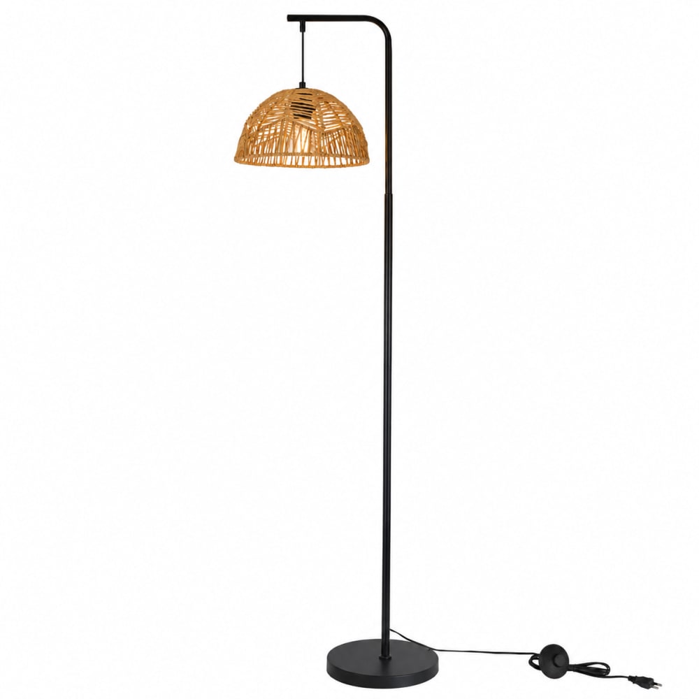 ZMH Stehlampe Eisen 15x25x164cm Schwarz E27 style vintage Schwarz Stahl