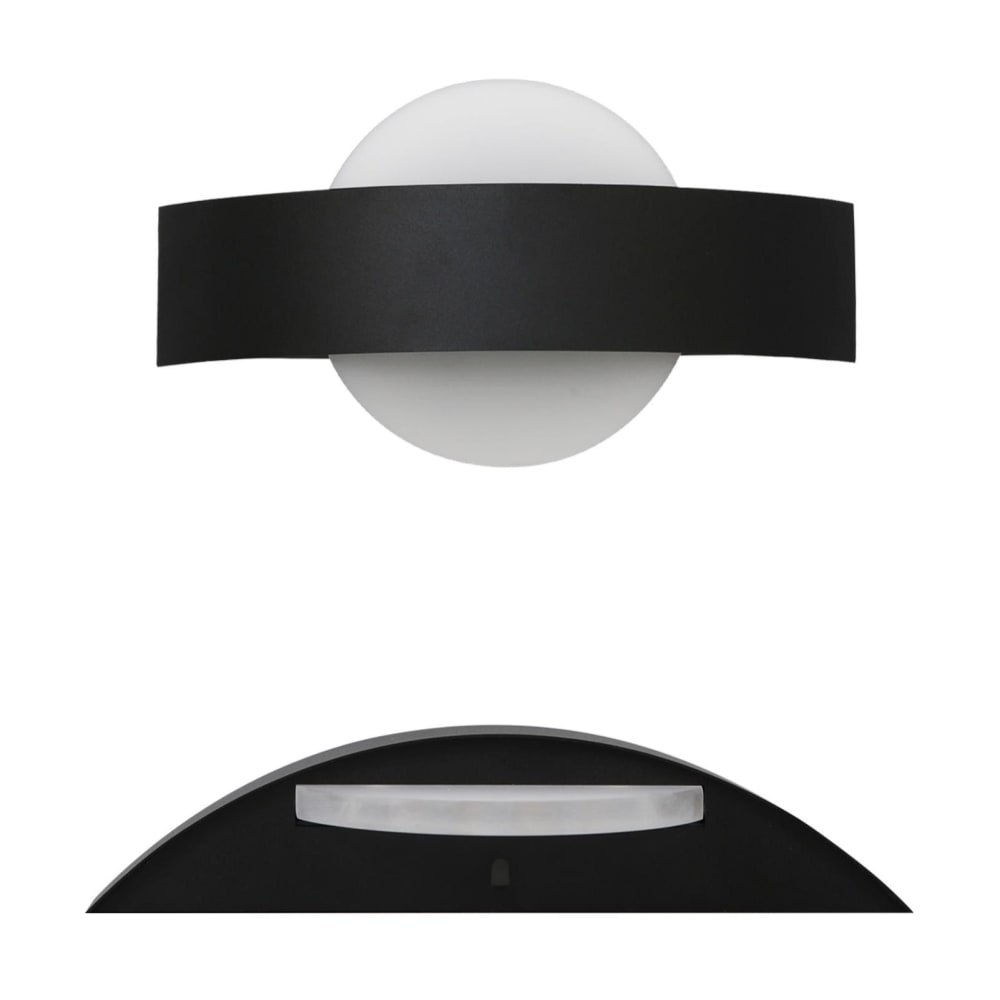 Applique murale fer noir 24x13x5cm led