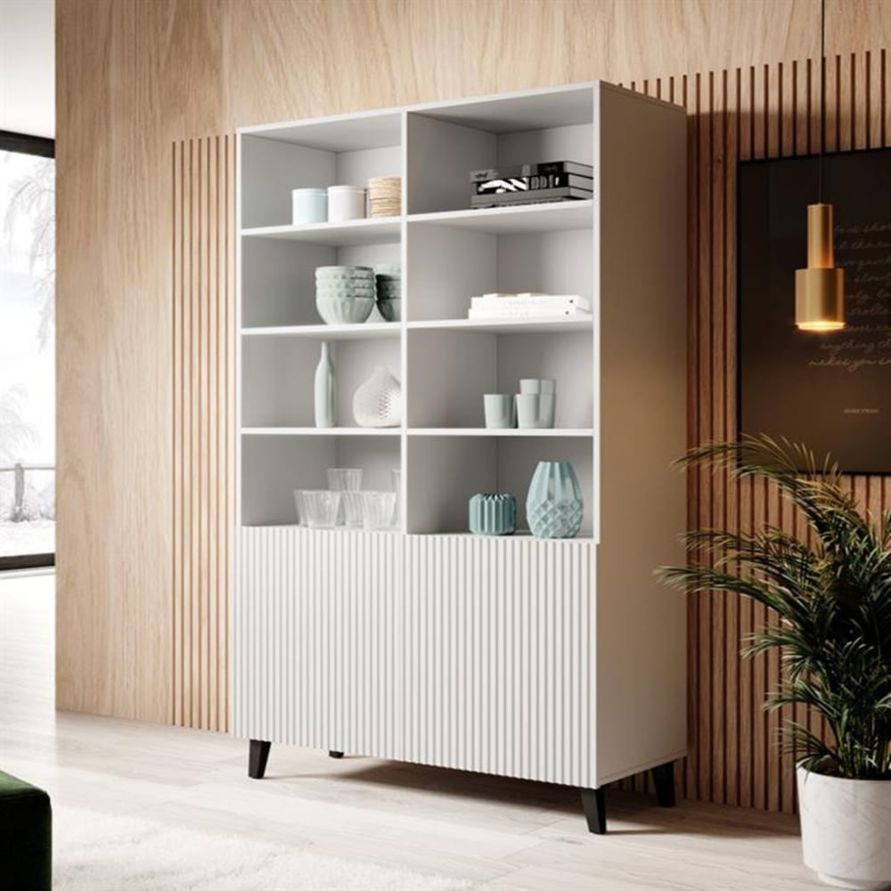 Armoire design blanc mat 2 portes supplémentaires 100 x 176cm