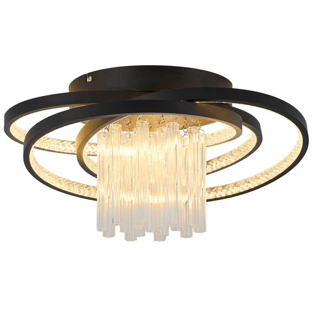 ZMH Deckenleuchte eisen 50x48x23.5cm schwarz LED 40W style modern - Metall
