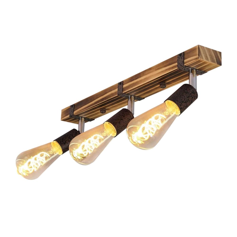 Spot de plafond en fer 55x6x14.5cm e27 3 flammes