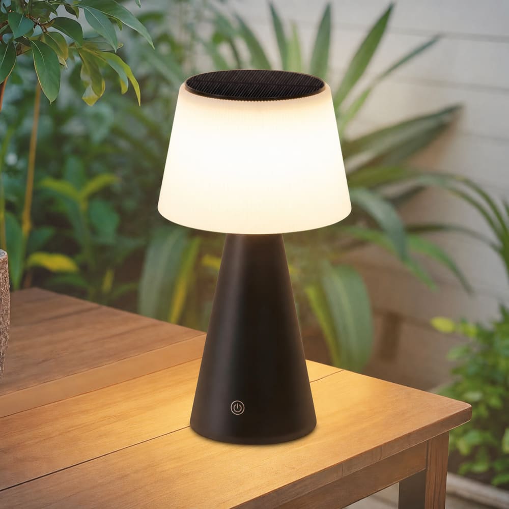 Tischlampe Kunststoff 13x13x23.9cm Schwarz LED - Maisons Du Monde