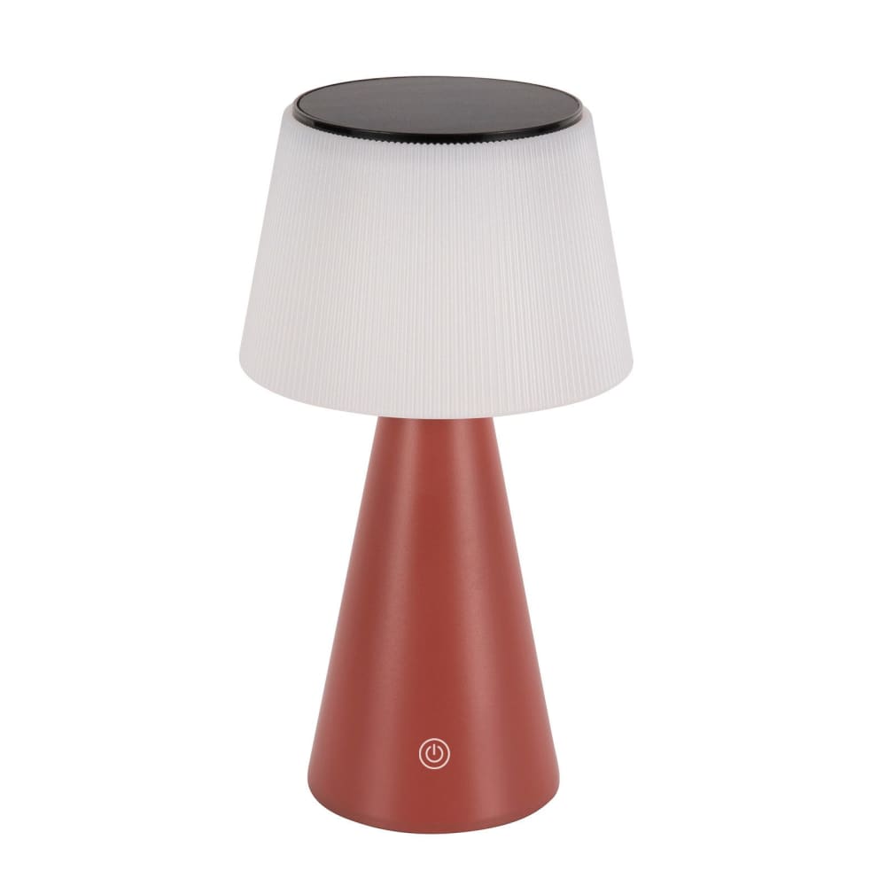 ZMH Tischlampe Kunststoff 13x13x23.9cm Rot LED style modern Rot Pvc - Polyvinlychlorid