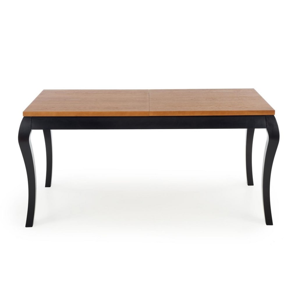 MSO Barocker schwarzer und ausziehbarer Holztisch 160–200 cm style modern Braun Holz