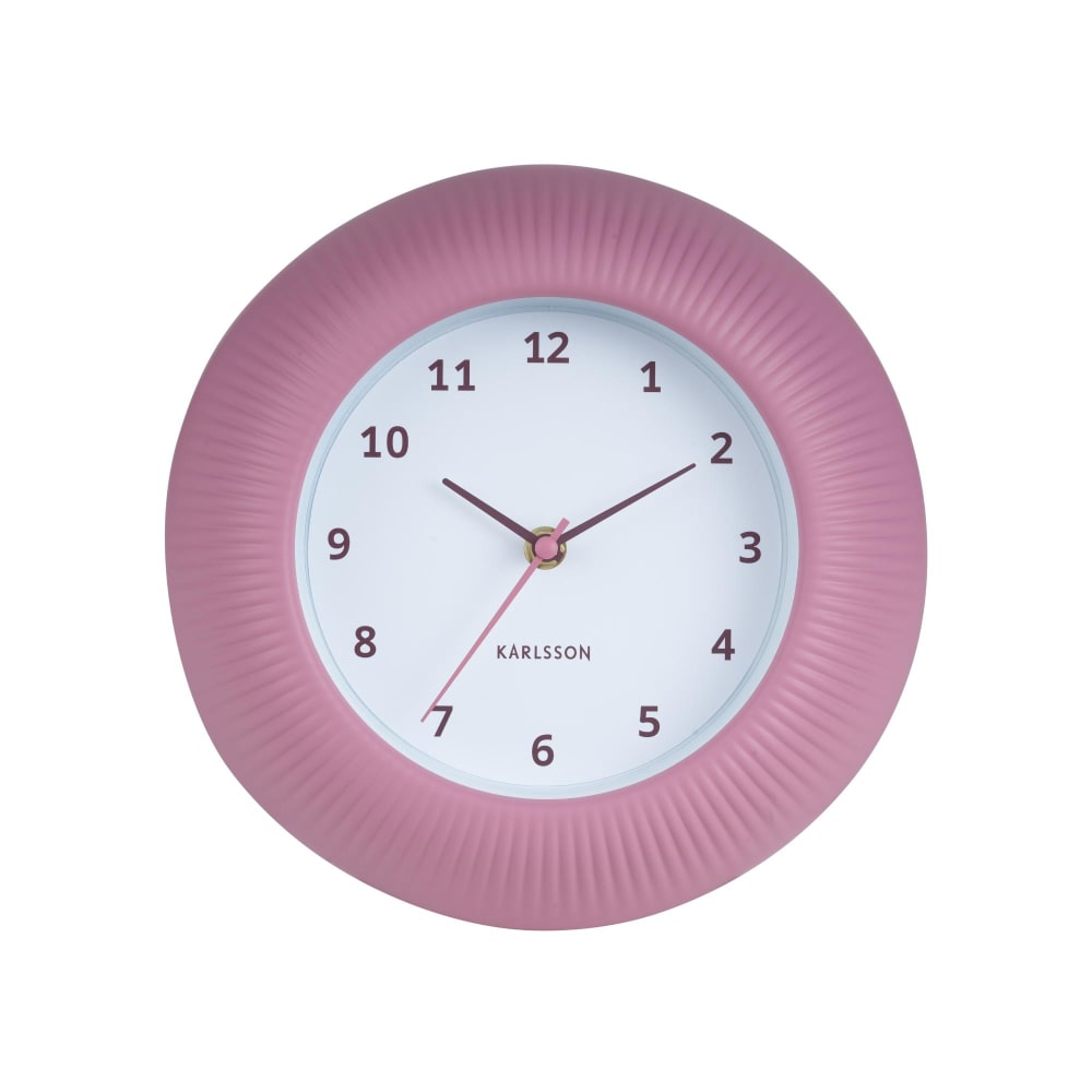 Horloge murale polystyrène rose vif ø25cm — Beyit