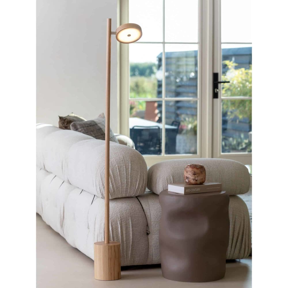Stehleuchte aus Holz, beige, Ø20x146cm - Maisons Du Monde
